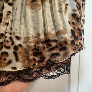 Leopard Cami with Lace detailing